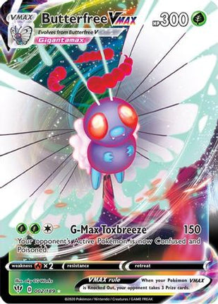 Butterfree VMAX 002/189  - Holofoil SWSH03 Darkness Ablaze - Ultra Rare