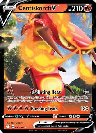 Centiskorch V 033/189  - Holofoil SWSH03 Darkness Ablaze - Ultra Rare