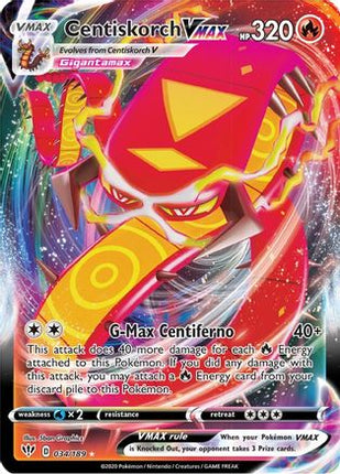 Centiskorch VMAX 034/189  - Holofoil SWSH03 Darkness Ablaze - Ultra Rare