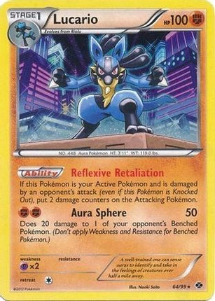 Lucario - 64/99 (Cosmos Holo)/099  - Holofoil Blister Exclusives - Promo