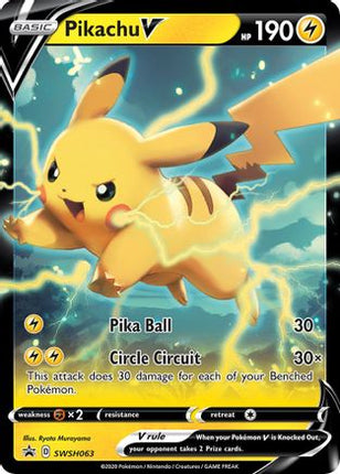 Pikachu V SWSH063/307  - Holofoil SWSH Sword & Shield Promo Cards - Promo