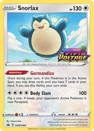 Snorlax - SWSH068 (Prerelease)/307  - Holofoil SWSH Sword & Shield Promo Cards - Promo