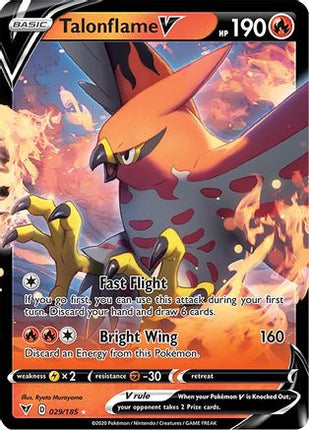 Talonflame V 029/185  - Holofoil SWSH04 Vivid Voltage - Ultra Rare