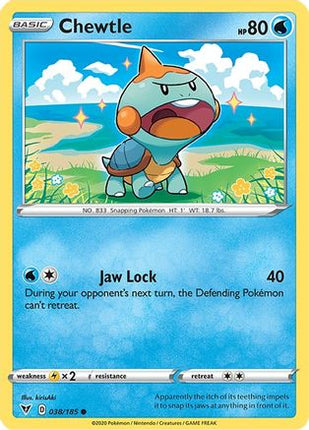 Chewtle 038/185  - Reverse Holofoil SWSH04 Vivid Voltage - Common