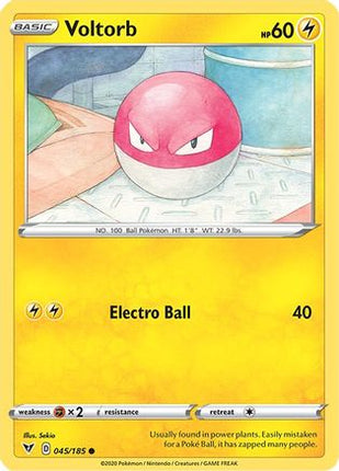 Voltorb 045/185  - Reverse Holofoil SWSH04 Vivid Voltage - Common