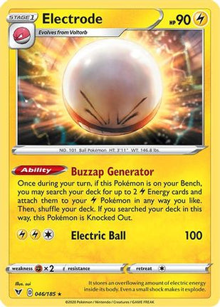 Electrode 046/185  - Reverse Holofoil SWSH04 Vivid Voltage - Holo Rare