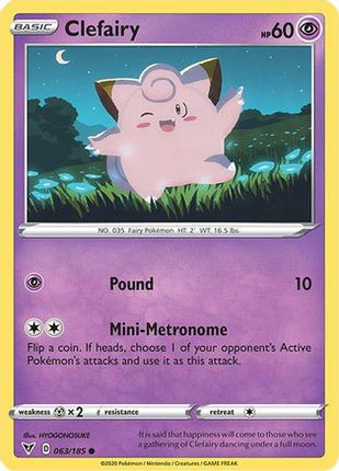 Clefairy 063/185  SWSH04 Vivid Voltage - Common