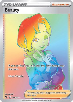 Beauty (Secret) 194/185  - Holofoil SWSH04 Vivid Voltage - Secret Rare