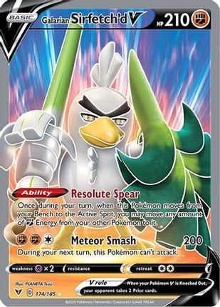 Galarian Sirfetch'd V (Full Art) 174/185  - Holofoil SWSH04 Vivid Voltage - Ultra Rare
