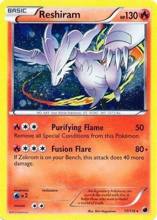 Reshiram 017/116  - Holofoil Miscellaneous Cards & Products - Promo