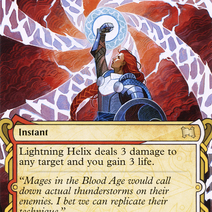 Lightning Helix (STA-062) - Strixhaven Mystical Archive: (Showcase) (Borderless) Etched Foil