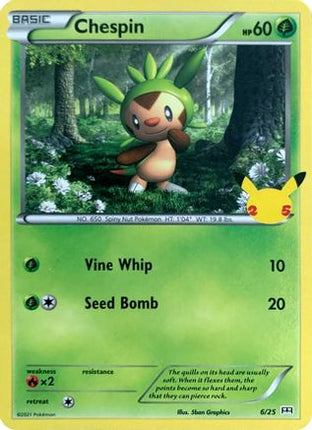 Chespin 006/025  McDonalds 25th Anniversary Promos - Promo