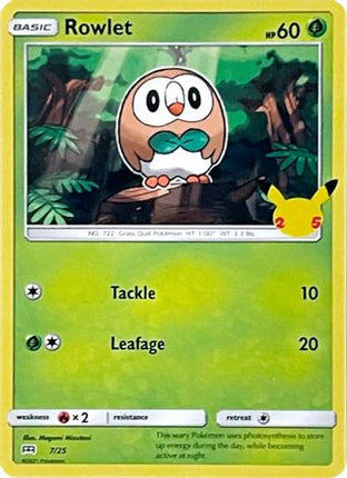 Rowlet 007/025  McDonalds 25th Anniversary Promos - Promo