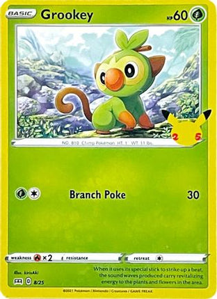 Grookey 008/25  - Holofoil McDonalds 25th Anniversary Promos - Promo
