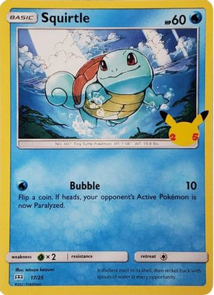 Squirtle 017/25  - Holofoil McDonalds 25th Anniversary Promos - Promo