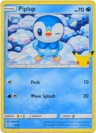 Piplup 020/025  McDonalds 25th Anniversary Promos - Promo