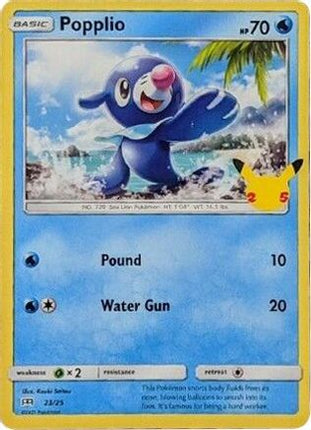 Popplio 023/025  - Holofoil McDonalds 25th Anniversary Promos - Promo
