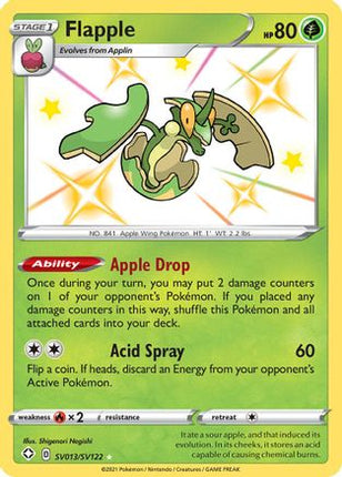 Flapple SV013  - Holofoil Shining Fates Shiny Vault - Shiny Holo Rare