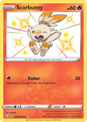 Scorbunny SV015  - Holofoil Shining Fates Shiny Vault - Shiny Holo Rare