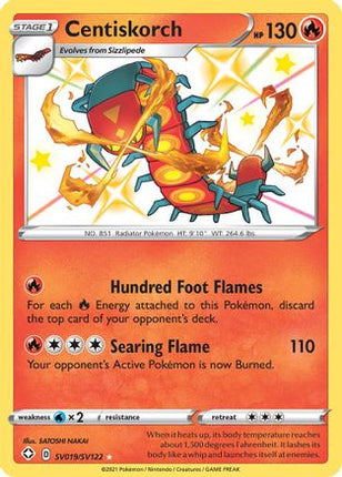 Centiskorch SV019  - Holofoil Shining Fates Shiny Vault - Shiny Holo Rare