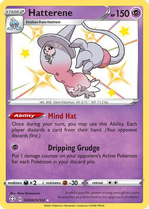 Hatterene SV056  - Holofoil Shining Fates Shiny Vault - Shiny Holo Rare