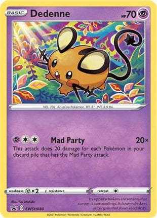 Dedenne SWSH080/307  - Holofoil SWSH Sword & Shield Promo Cards - Promo