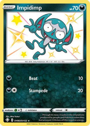 Impidimp SV083  - Holofoil Shining Fates Shiny Vault - Shiny Holo Rare