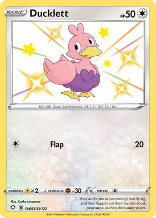Ducklett SV095  - Holofoil Shining Fates Shiny Vault - Shiny Holo Rare