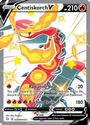 Centiskorch V SV108/SV122  - Holofoil Shining Fates Shiny Vault - Shiny Holo Rare