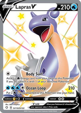 Lapras V SV110  - Holofoil Shining Fates Shiny Vault - Shiny Holo Rare