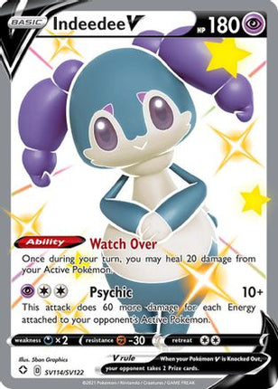 Indeedee V SV114  - Holofoil Shining Fates Shiny Vault - Shiny Holo Rare