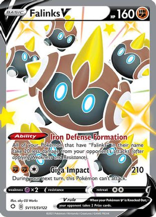 Falinks V SV115/SV122  - Holofoil Shining Fates Shiny Vault - Shiny Holo Rare
