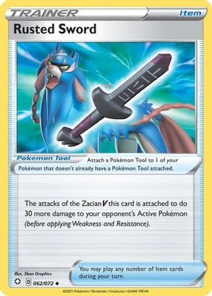 Rusted Sword 062/072  - Reverse Holofoil Shining Fates - Uncommon
