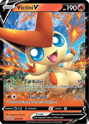 Victini V 021/163  - Holofoil SWSH05 Battle Styles - Ultra Rare