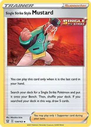 Single Strike Style Mustard 134/163  SWSH05 Battle Styles - Uncommon