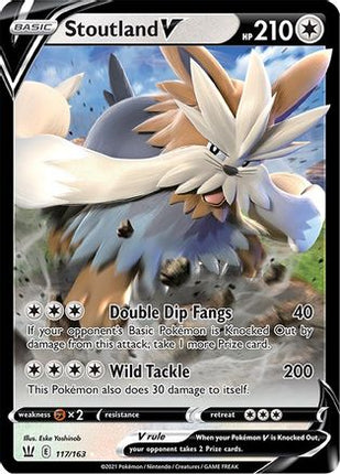 Stoutland V 117/163  - Holofoil SWSH05 Battle Styles - Ultra Rare
