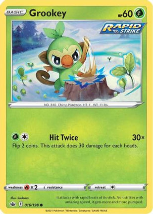 Grookey 016/198  SWSH06 Chilling Reign - Common