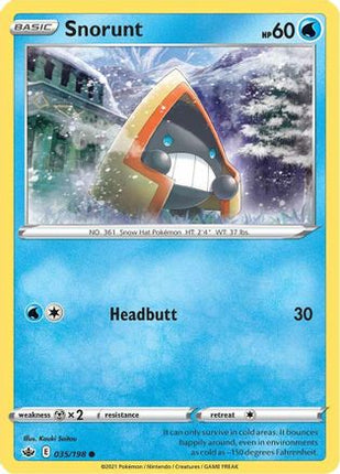 Snorunt 035/198  SWSH06 Chilling Reign - Common