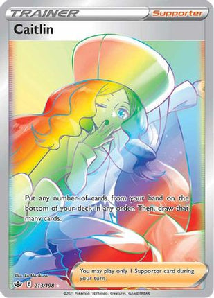 Caitlin (Secret) 213/198  - Holofoil SWSH06 Chilling Reign - Secret Rare