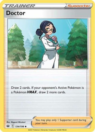 Doctor 134/198  - Reverse Holofoil SWSH06 Chilling Reign - Uncommon