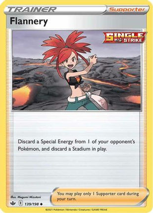 Flannery 139/198  - Reverse Holofoil SWSH06 Chilling Reign - Uncommon
