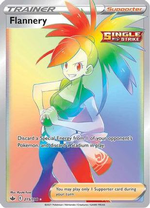 Flannery (Secret) 215/198  - Holofoil SWSH06 Chilling Reign - Secret Rare
