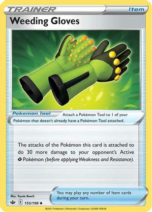 Weeding Gloves 155/198  - Reverse Holofoil SWSH06 Chilling Reign - Uncommon