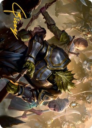 You Come to the Gnoll Camp Art Card (Gold-Stamped Signature) (ASAFR-042) - Art Series: Adventures in the Forgotten Realms