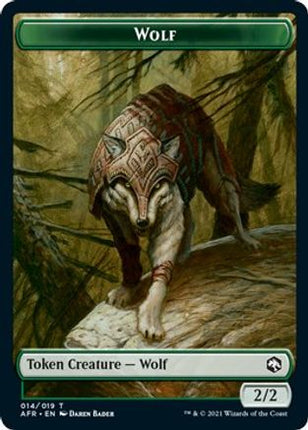 Wolf // Emblem - Lolth, Spider Queen Double-Sided Token (AFR-14 // 17) - Adventures in the Forgotten Realms Foil
