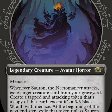 Sauron, the Necromancer (LTR-310) - The Lord of the Rings: Tales of Middle-earth: (Showcase) (Borderless) Foil