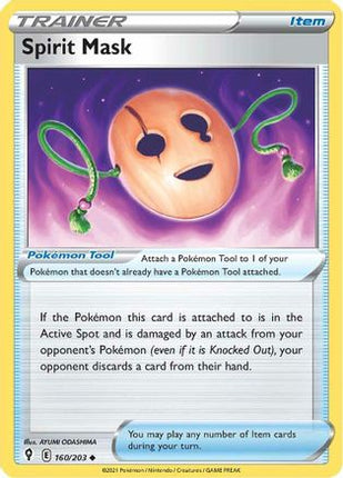 Spirit Mask 160/203  - Reverse Holofoil SWSH07 Evolving Skies - Uncommon