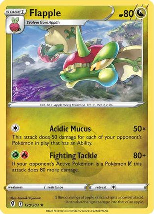 Flapple 120/203  - Reverse Holofoil SWSH07 Evolving Skies - Rare