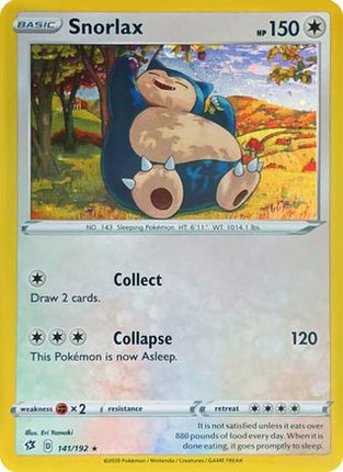 Snorlax 141/192  - Holofoil Miscellaneous Cards & Products - Promo