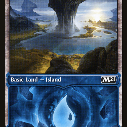 Island (M21-310) - Core Set 2021: (Showcase) Foil